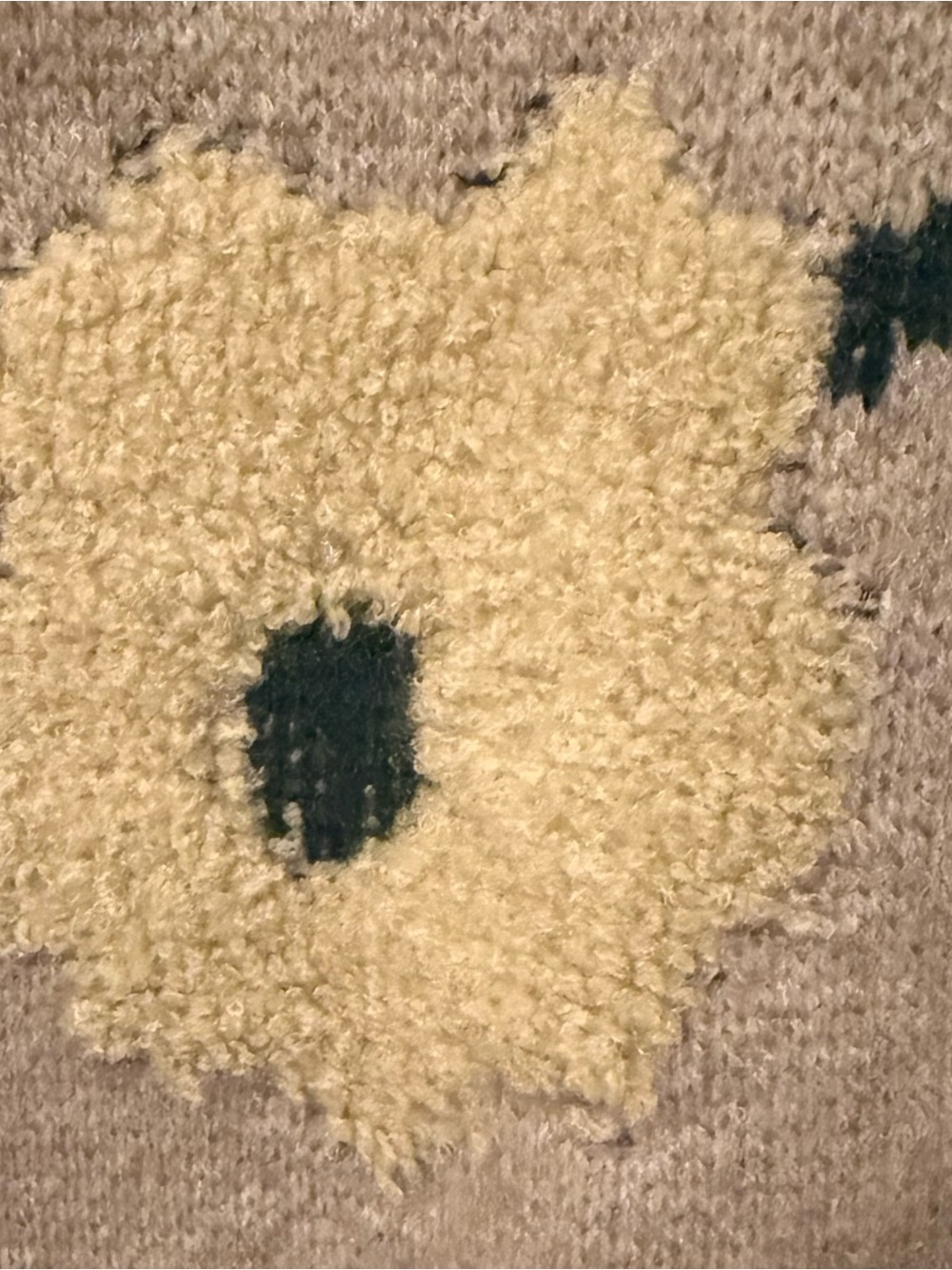 NWT En Creme Gray Cloud Flower Floral Crewneck Sweater - Picture 6 of 9